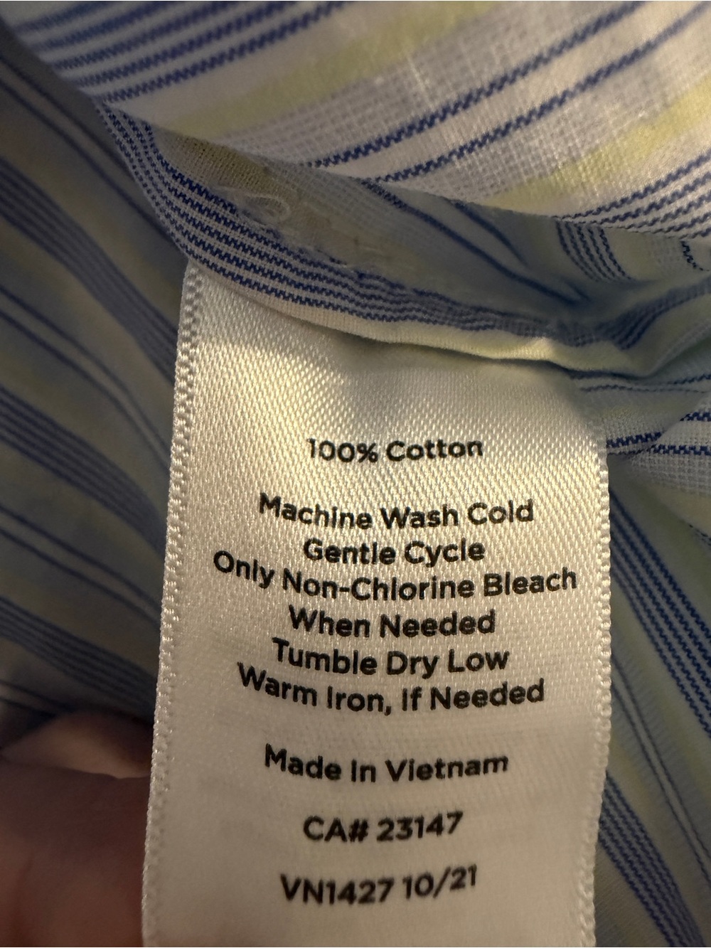 Talbots Blue and White Striped Top - Picture 11 of 11